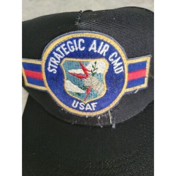 SAC Strategic Air Command USAF Embr Desert Cap Low Profile Cotton Distressed Hat - Picture 2 of 11
